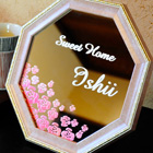 ミラー　風水ミラー　ピンク