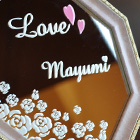 ミラー　風水ミラー　ピンク