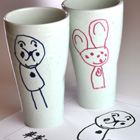 陶器　タンブラー　ホワイト