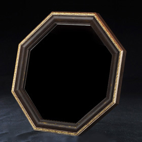 風水ミラー　ブラウン