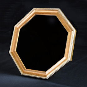 風水ミラー　ゴールド