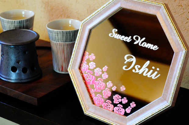 ミラー　風水ミラー　ピンク　イメージ