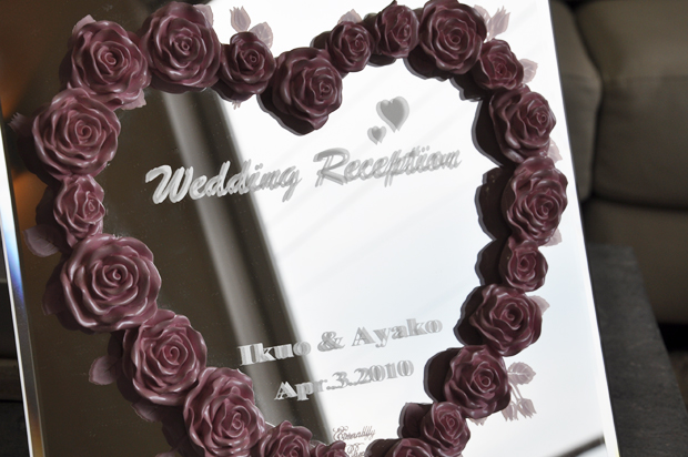 ミラー　ハート　ピンク　イメージ