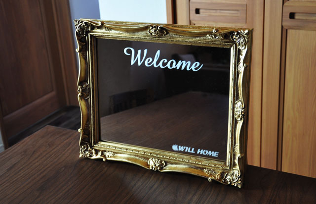 ミラー　壁掛けミラー　アンティーク　ゴールド