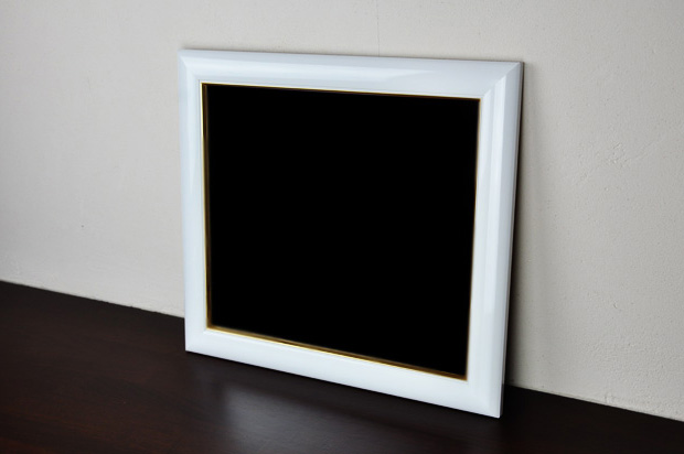 ミラー　フレーム　小　ホワイト　イメージ