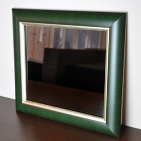 ミラー　フレーム　ブロンズ