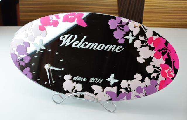 置き掛け兼用ミラークロック　イメージ