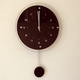 電波時計アンティール　ブラウン