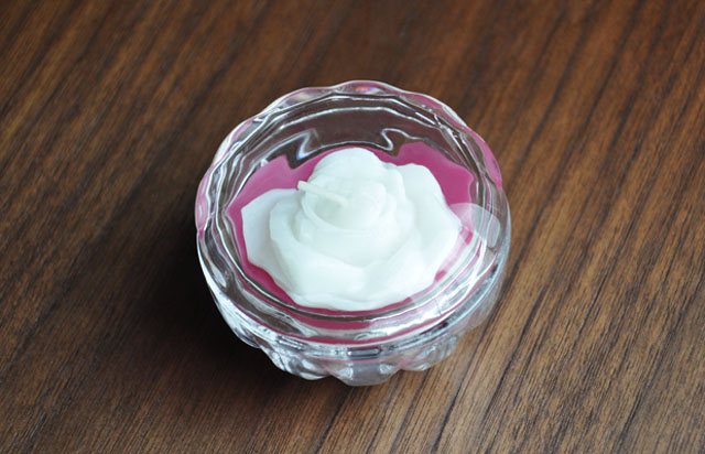 アクセサリー入れ　ローズキャンドル　ピンク イメージ