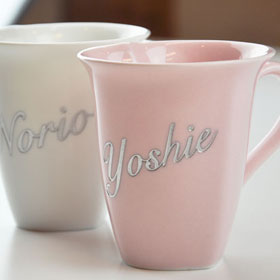 陶器　陶器　ハートマグ　ペア