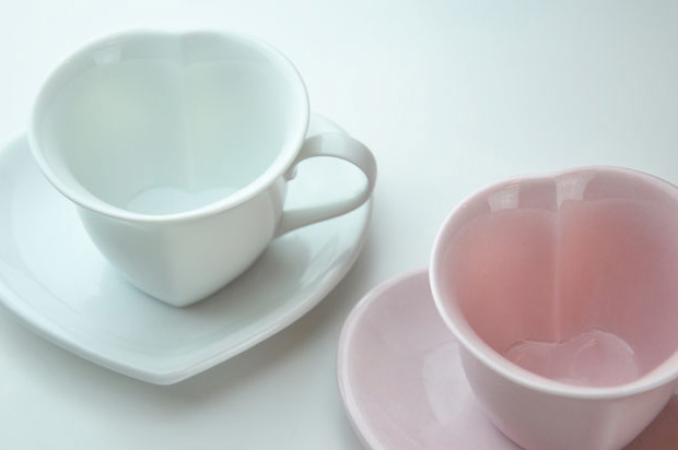 陶器　ハートティーセット　ペア　イメージ